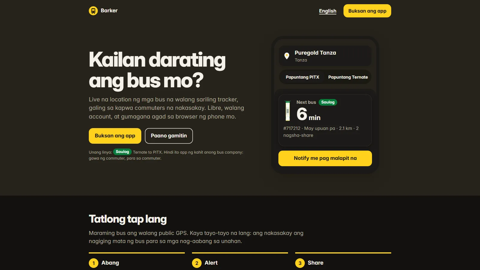 Barker: Crowdsourced Bus Tracker