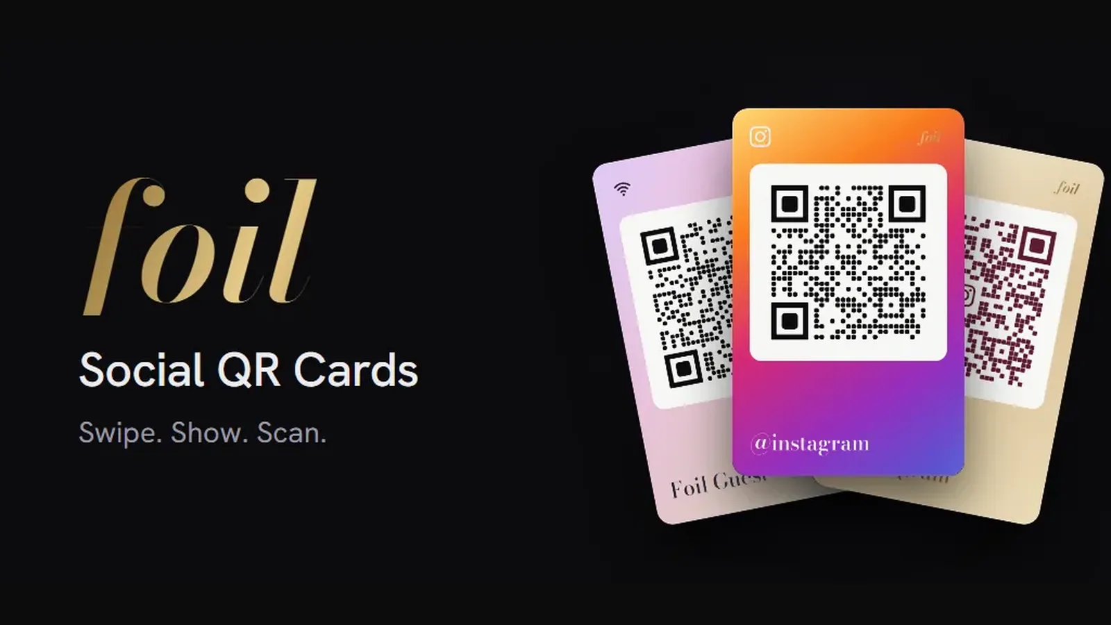 Foil: Social QR Cards